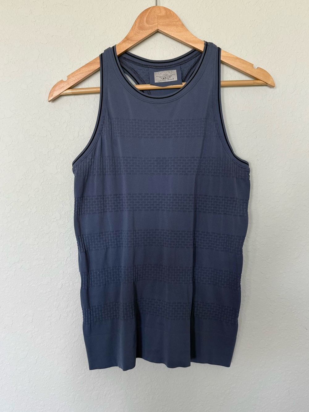 Athleta Seamless Slate BlueTextured Tank Top